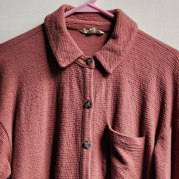 Madewell Women's Button Down Shirt in Rust Red - Picture 5 of 16